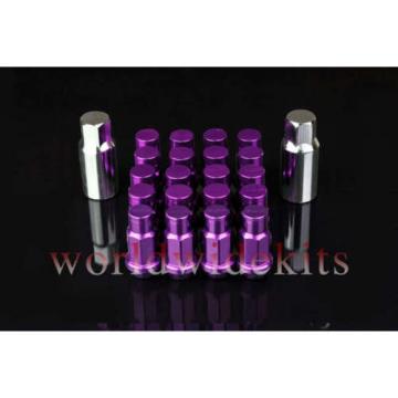 GODSPEED T-4 WHEEL RIM RACING LUG NUTS 50MM 20 PIECE W/LOCK M12 X 1.25 PURPLE B