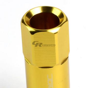 FOR CAMRY/CELICA/COROLLA 20X EXTENDED ACORN TUNER WHEEL LUG NUTS+LOCK+KEY GOLD