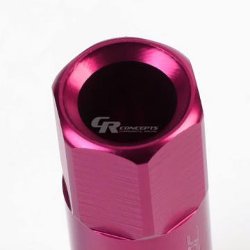 FOR DTS/STS/DEVILLE/CTS 20X EXTENDED ACORN TUNER WHEEL LUG NUTS+LOCK+KEY PINK