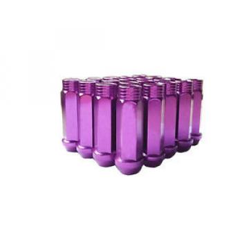 Z RACING PURPLE 70MM OPEN EXTENDED LUG NUTS 12X1.5MM STEEL 19MM TUNER LONG