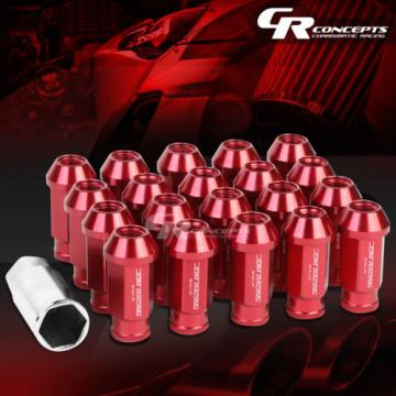 FOR CAMRY/CELICA/COROLLA 20X ACORN TUNER ALUMINUM WHEEL LUG NUTS+LOCK+KEY RED