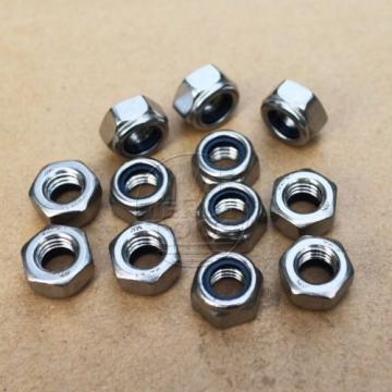 52Pcs Stainless Steel M3 M4 M5 M6 M8 M10 M12 Nylon Lock Hex Nuts Assortment Kit