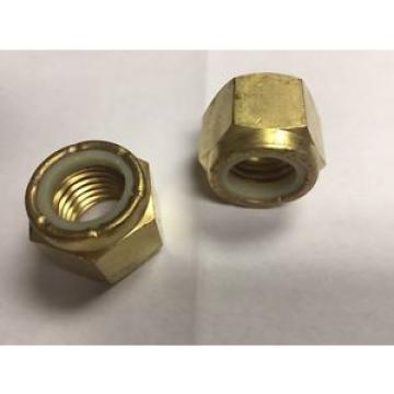 1/2-13 NC Nylon Insert Lock Nuts Brass 25 count