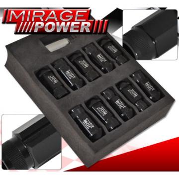 For Dodge 12X1.5Mm Locking Lug Nuts Sport Racing Heavy Duty Aluminum Set Black