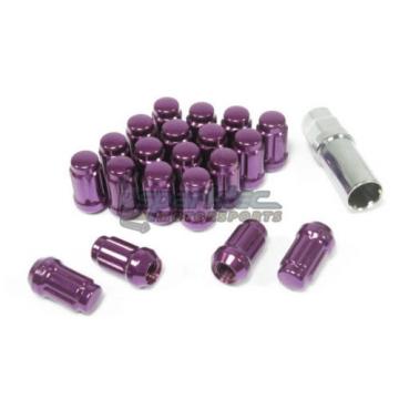 NNR Type M Steel Wheel Lug Nuts &amp; Locks Close Ended Purple 41mm 12x1.5 20pcs