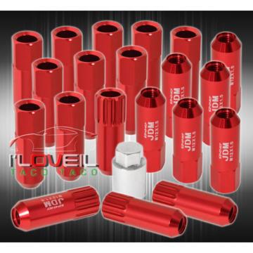 FOR TOYOTA 12x1.5MM LOCKING LUG NUTS 20PC EXTENDED FORGED ALUMINUM TUNER SET RED