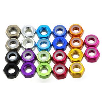 M5 Aluminum Alloy Nylon Lock Nut Multi-Color QTY 10