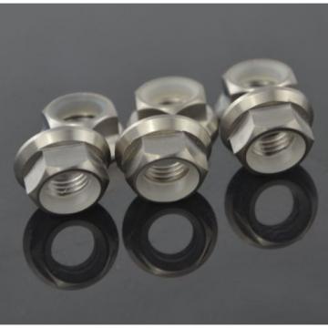 6PCS Titanium Ti M10x1.5 Pitch Sprocket Flange Lock Nut For Honda Suzuki Yamaha