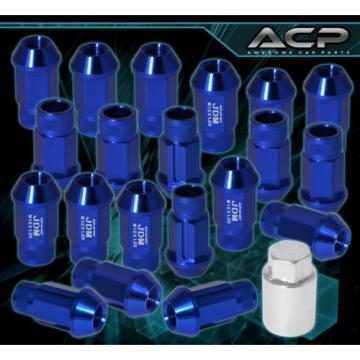 UNIVERSAL 12x1.25 LOCKING LUG NUTS DRIFTING HEAVY DUTY ALUMINUM 20PCS SET BLUE