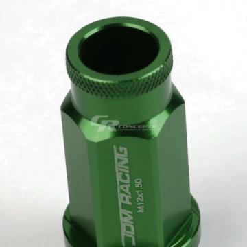 FOR DTS/STS/DEVILLE/CTS 20X RIM ACORN TUNER ALUMINUM WHEEL LUG NUTS+LOCK GREEN