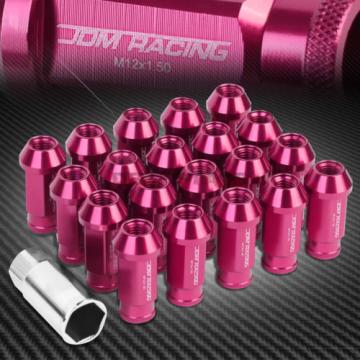 FOR DTS STS DEVILLE CTS 20 PCS M12 X 1.5 ALUMINUM 50MM LUG NUT+ADAPTER KEY PINK