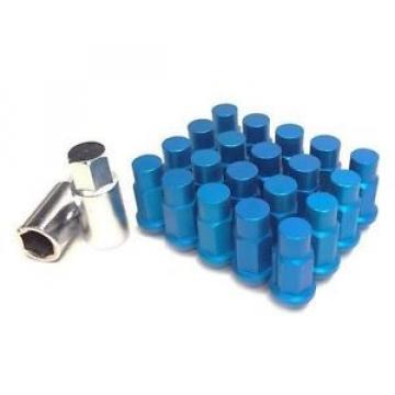 M12X1.25mm Aluminum Wheel Lug Nuts 20Pcs w/ Lock Fit 350Z 370Z S13 S14 GTR Blue