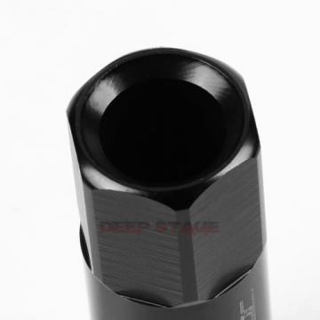 FOR CAMRY/COROLLA 20 PCS M12 X 1.5 ALUMINUM 60MM LUG NUT+ADAPTER KEY BLACK