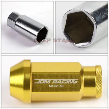 FOR CORVETTE MALIBU IMPALA 20 PCS M12 X 1.5 50MM LUG NUT+ADAPTER KEY GOLD