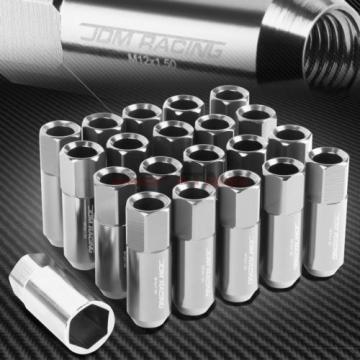 FOR CAMRY/COROLLA 20 PCS M12 X 1.5 ALUMINUM 60MM LUG NUT+ADAPTER KEY SILVER