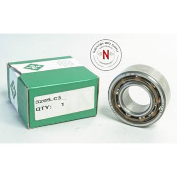 INA 3205-C3 DOUBLE ROW ANGULAR CONTACT BEARING, 25mm x 52mm x 20.6mm