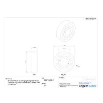 SKF 1201 ETN9 Double Row Self-Aligning Bearing, ABEC 1 Precision, Open, Plastic