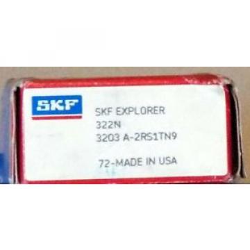 1 NEW SKF 3203 A-2RS1TN9 DOUBLE ROW ANGULAR CONTACT BEARING NIB ***MAKE OFFER***