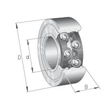 3000-2Z INA Angular contact ball bearings 30...2Z, double row, gap seals on both