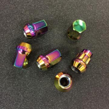 Neo Chrome multi color 12x1.5 Steel lug nuts &amp; lock 20 pcs honda acura toyota