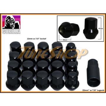 16+4 LOCK GORILLA LARGE SEAT OEM FACTORY WHEELS LUG NUTS 14X1.5 M14 RIMS BLACK