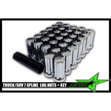 24 CHROME SPLINE LOCKING LUG NUTS | 14X1.5 | GMC CHEVY 6X5.5 6X139.7 TOYOTA FORD