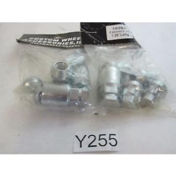 2 QTY 4 Locking Lug Nuts/Wheel Locks Closed Bulge Acorn/Cone Seat Chrome 12x1.5