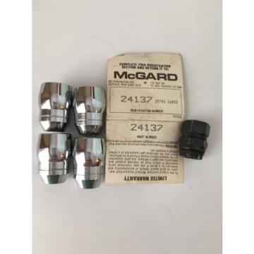 McGard 24137 Chrome 12x1.5 Cone Seat Locking Lug Nuts - 4 Wheel Locks and 1 Key