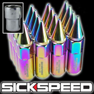 16 NEO CHROME 60MM EXTENDED TUNER LOCKING LUG NUTS LUGS WHEELS/RIMS 12X1.5 L16