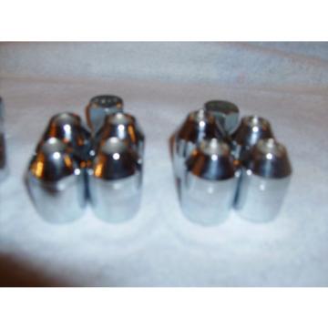 NEW Set of Qty 16 Chrome Lug nuts with Locking keys 12mm x 1.25 NOS