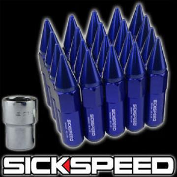 SICKSPEED 20 BLUE SPIKED ALUMINUM 60MM LOCKING LUG NUTS WHEELS/RIMS 12X1.25 L12