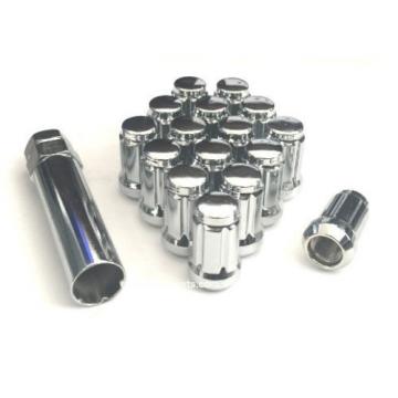 20 SPLINE LUG NUTS CHROME 12x1.75MM WITH SPLINE KEY TOOL WHEEL LOCK NEW 12 1.75