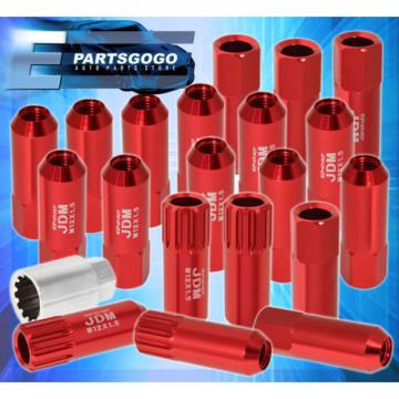 FOR HYUNDAI M12x1.5MM LOCKING LUG NUTS THREAD WHEELS RIMS ALUMINUM EXTENDED RED