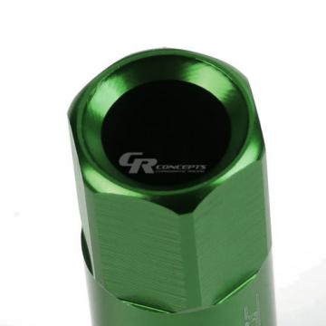 20X RACING RIM EXTENDED ACORN TUNER  WHEEL LOCK LUG NUTS+1X ADAPTER KEY GREEN