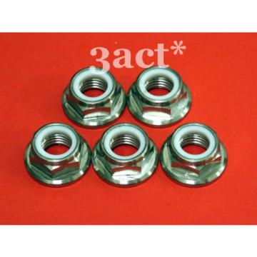 5pcs Titanium/Ti M10 x 1.25 Pitch Sprocket Flange Lock Nut - Honda Suzuki Yamaha