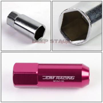 FOR DTS STS DEVILLE CTS 20 PCS M12 X 1.5 ALUMINUM 60MM LUG NUT+ADAPTER KEY PINK
