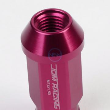 20pcs M12x1.5 Anodized 50mm Tuner Wheel Rim Locking Acorn Lug Nuts+Key Pink