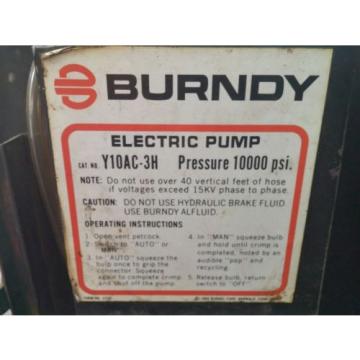 Burndy Electric Hydraulic Y10AC3H V201600070024 Location C9 Pump
