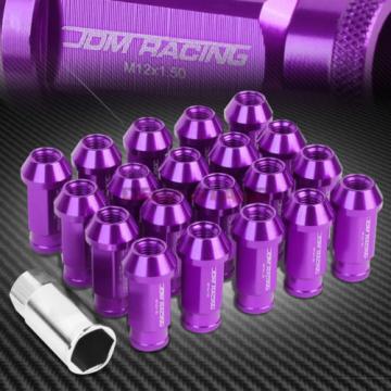 FOR DTS STS DEVILLE 20 PCS M12 X 1.5 ALUMINUM 50MM LUG NUT+ADAPTER KEY PURPLE