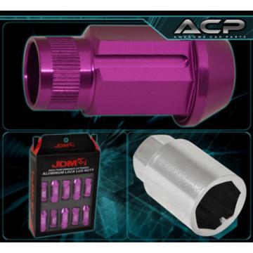 FOR NISSAN 12x1.25MM LOCKING LUG NUTS SPORT RACING HEAVY DUTY ALUMINUM PURPLE