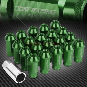 FOR CORVETTE MALIBU IMPALA 20 PCS M12 X 1.5 50MM LUG NUT+ADAPTER KEY GREEN