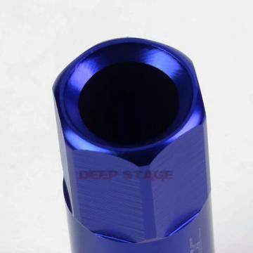 20 PCS M12 X 1.5 ALUMINUM ACORN TUNER LUG NUT/WHEEL LOCK+ADAPTER KEY BLUE