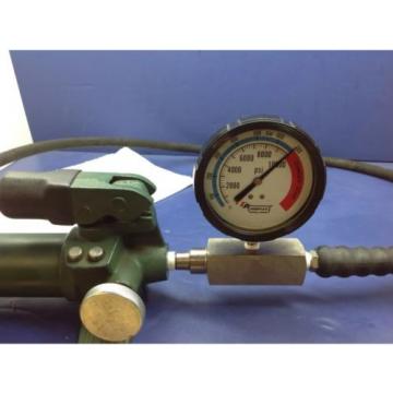 Simplex P22 2 Stage Hydraulic w/ 6&#039; Enerpac Hose Gauge Gauge Adaptor NICE Pump