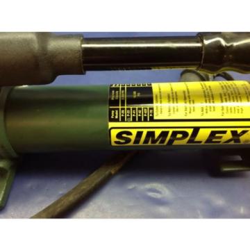 Simplex P22 2 Stage Hydraulic w/ 6&#039; Enerpac Hose Gauge Gauge Adaptor NICE Pump