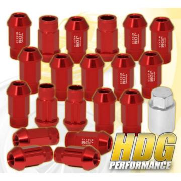 UNIVERSAL M12X1.5MM LOCKING LUG NUTS THREAD PITCH DRAG PERFORMANCE RIMS SET RED