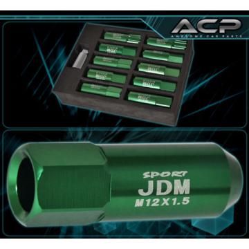 FOR PONTIAC M12x1.5MM LOCKING LUG NUTS 20PC JDM EXTENDED ALUMINUM ANODIZED GREEN