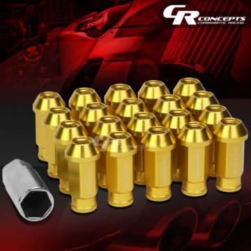 FOR IS250/IS350/GS460 20X RIM ACORN TUNER ALUMINUM WHEEL LUG NUTS+LOCK+KEY GOLD