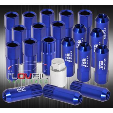 FOR NISSAN 12x1.25MM LOCKING LUG NUTS CAR AUTO 60MM EXTENDED ALUMINUM KIT BLUE