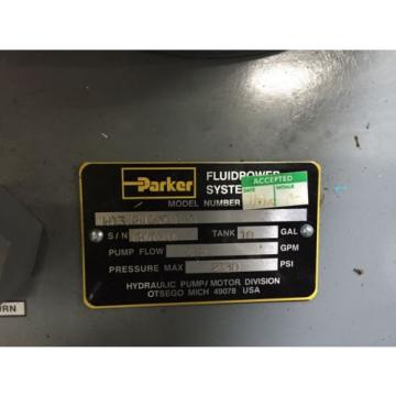 Parker Hydraulic , 10 Gal. , 5 HP, Model H13.2LOPO/113 Pump