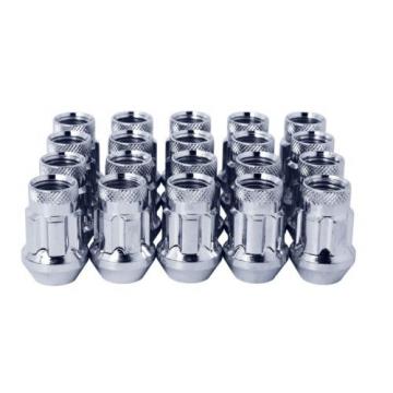 20 Chrome Spline Notch Drive Lug Nuts | 1/2-20&#034; | Open End | Locking Lug Nuts